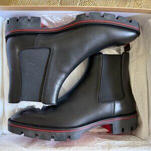Christian Louboutin Alpinosol Black Leather Chelsea Boots
